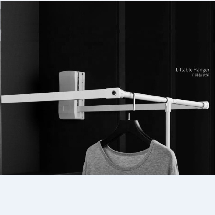 Easy installation wardrobe hardware closet hanging rail reinforced T-Bracket wardrobe lift