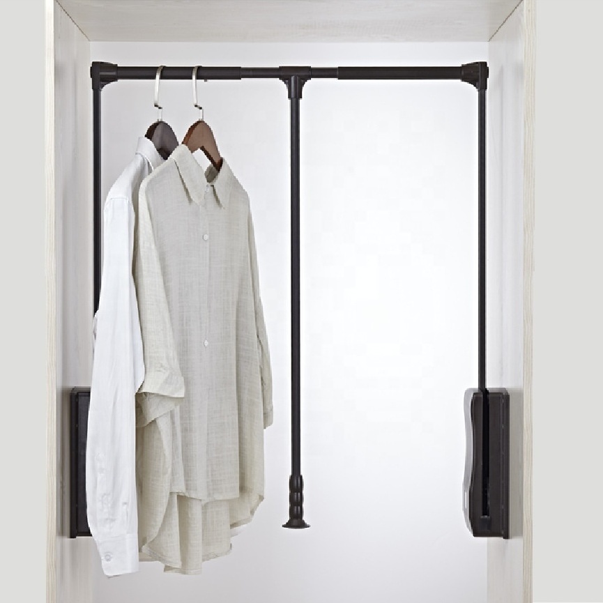 Easy installation wardrobe fittings clothes hanging rail wardrobe lift