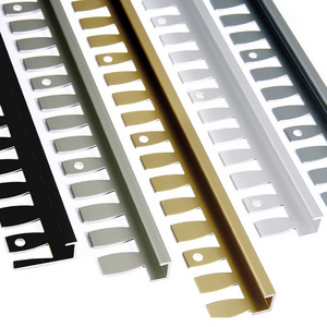 China extrusion aluminum Building material aluminum profile polished gold aluminum tile edge trim