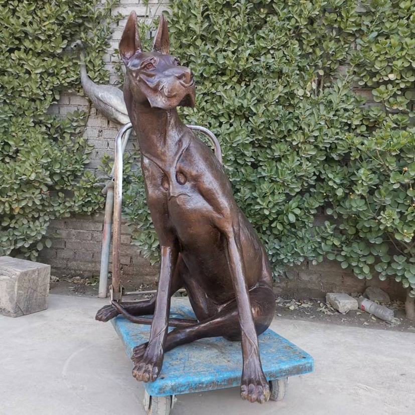 Custom Life Size Natural Statue Animal Dog Bronze Sculpture