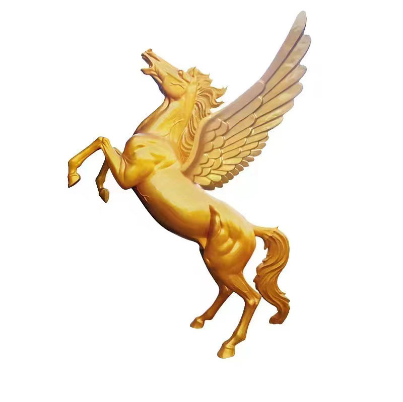 Customize Life Size Fiberglass Pegasus Statue Flying Horse Sculpture Resin Statue Pegasus