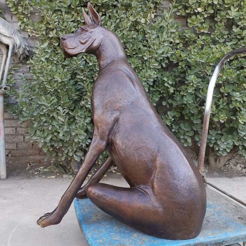 Custom Life Size Natural Statue Animal Dog Bronze Sculpture