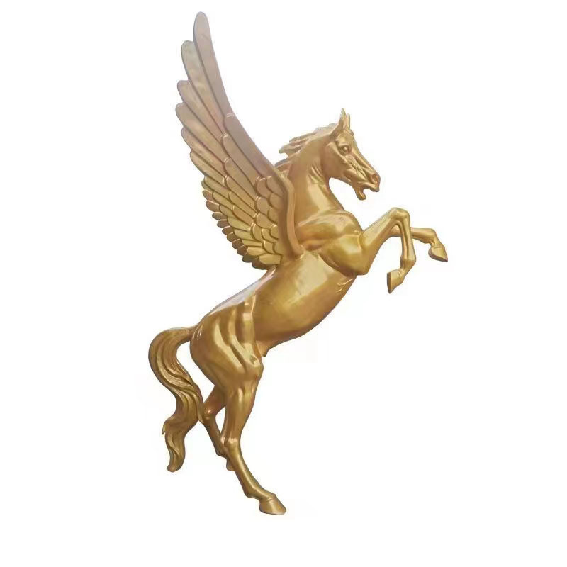 Customize Life Size Fiberglass Pegasus Statue Flying Horse Sculpture Resin Statue Pegasus