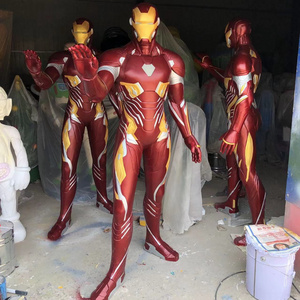 Outdoor Decoration Life Size Resin Marvel Hero Sculpture 200cm Fiberglass Iron Man Statue For Sale