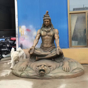 Custom Resin Religious Statues Wholesale Resin Large Buddha Statue Indian God Lord Shiva Statue