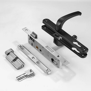 Single point 9220 Wide mortise lock body with steel roller spring button lock latch for Aluminium door Lock Body LKB007