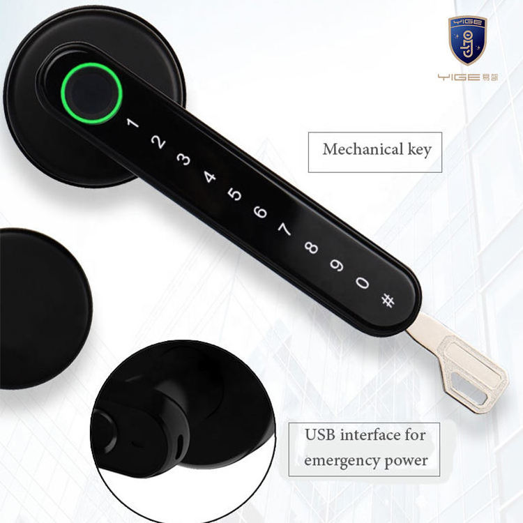 Indoor wooden door office room bedroom hand lock electronic code door intelligent lock household all fingerprint lock