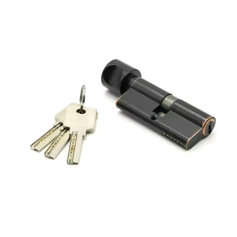 Simple design Profile Solid Aluminum alloy black Single Open Lock Cylinder