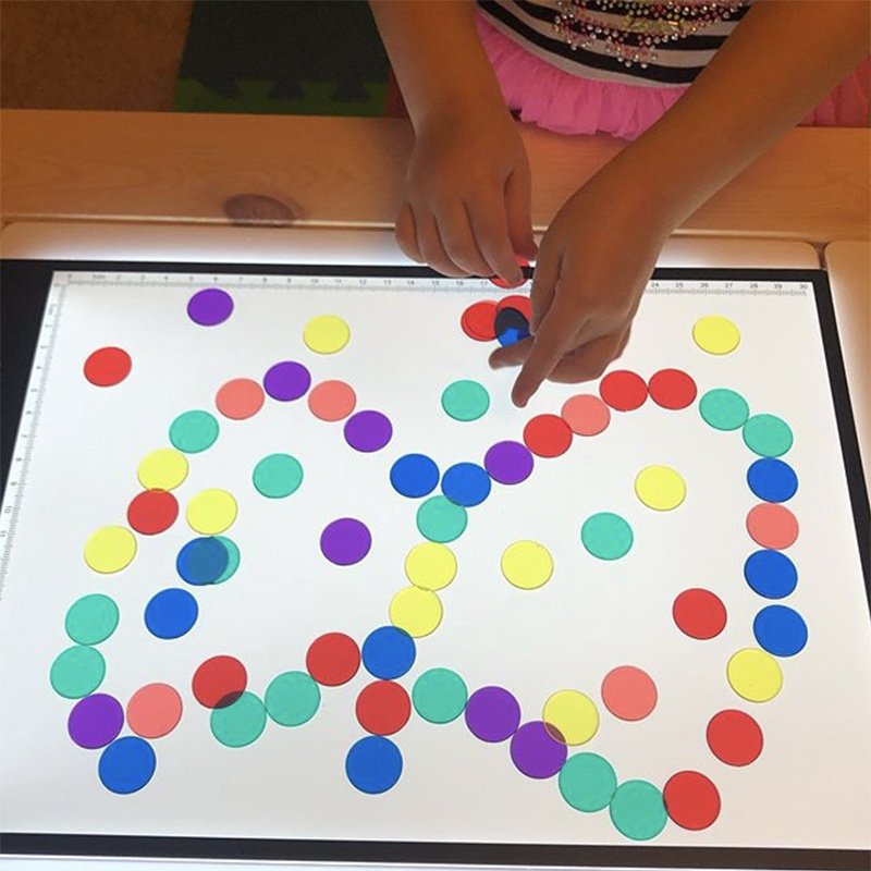 Montessori, Sensory play Bright LED Light Panel LARGE Light Table Acrylic Board toy for kids STEM & Home Learning Toys