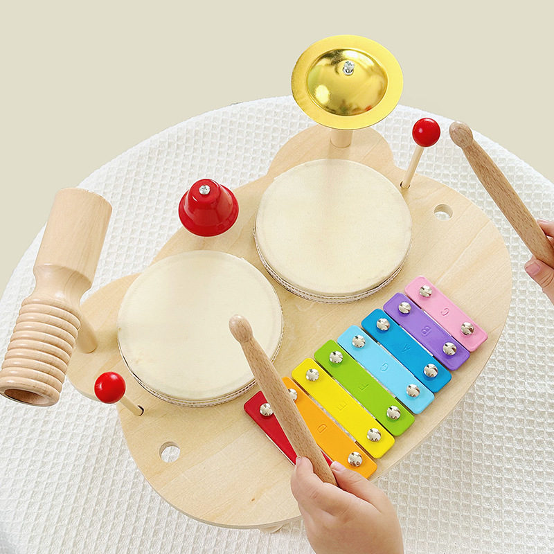 Kids Drum Set - Montessori Musical Instruments Set Toddler Toys - Christmas Birthday Gifts for Children Boys & Girls