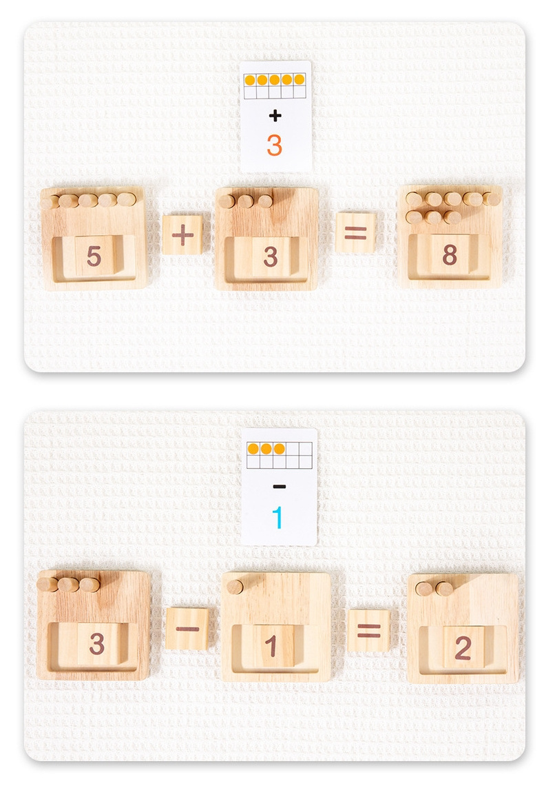 Math Montessori numbers Counting boards addition subtraction Wooden Math Board Ten Frames Counting Pegs Kindergarten Math Toys