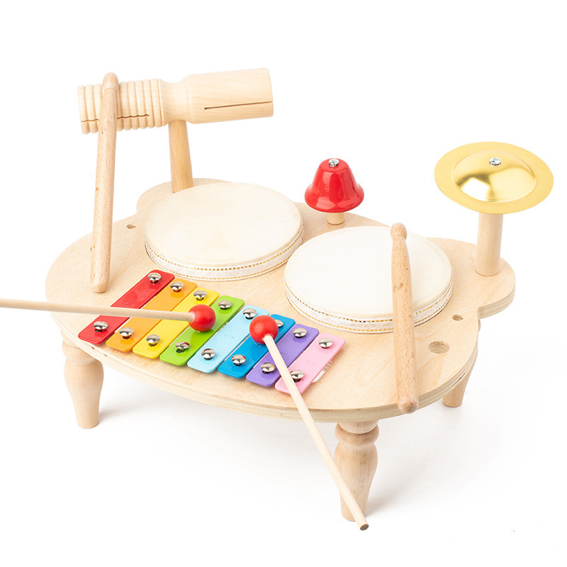 Kids Drum Set - Montessori Musical Instruments Set Toddler Toys - Christmas Birthday Gifts for Children Boys & Girls