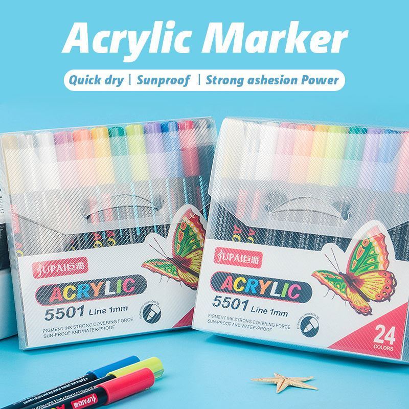 Acrylic Paint Marker Pens Custom logo Car Tyre Marker 12 Colors Waterproof Non Toxic Permanent Ink Marker Pens For Ceramic