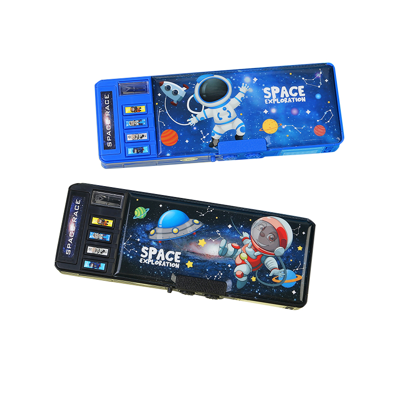 Hot Sale Small Spaceman Pen Case Multi-functional Large Capacity Cute School Stationery Pencil Case With Password Lock