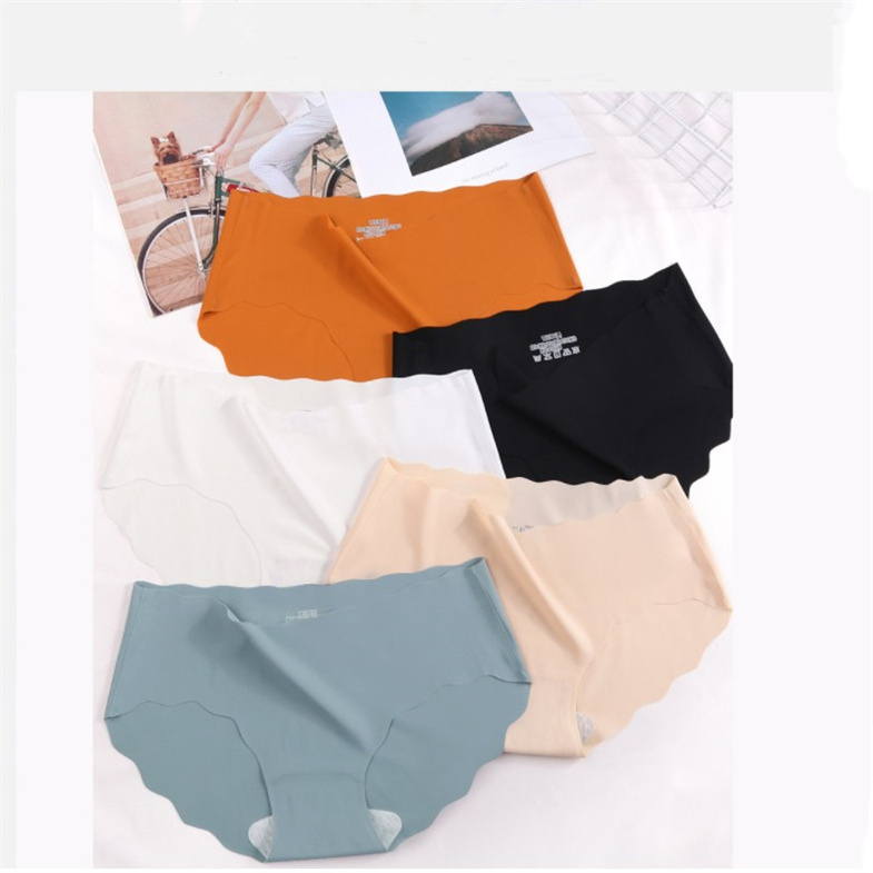 Panty Solid Mature Woman in Silk Knickers Seamless Underwear Panties Adults Plain Dyed Hipster High Quality Ice Knitted 8 Colors