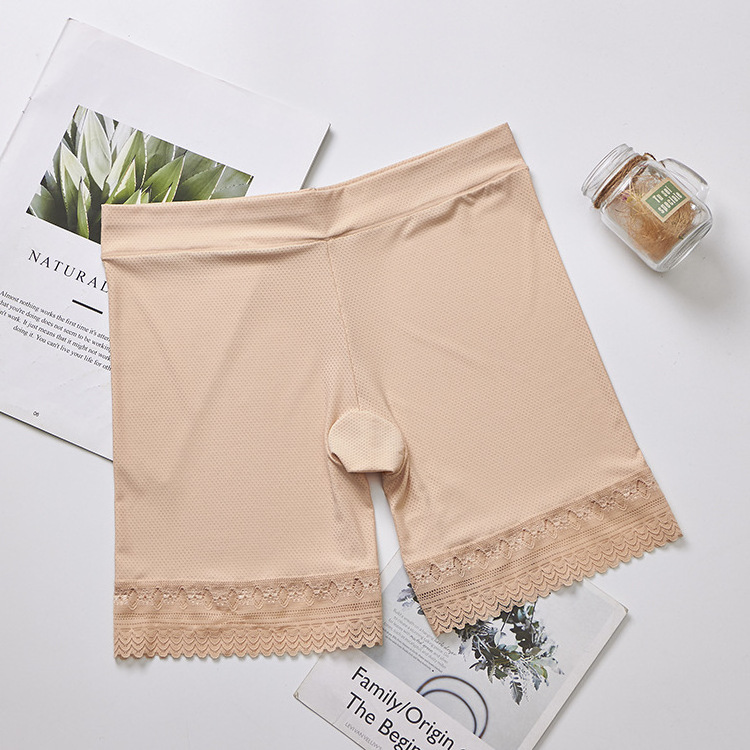 Summer Women Safety Shorts Pants Seamless Thin Ice Silk Stretch Womens Undershorts Long Leg Full Coverage Plus Girls Boyshorts