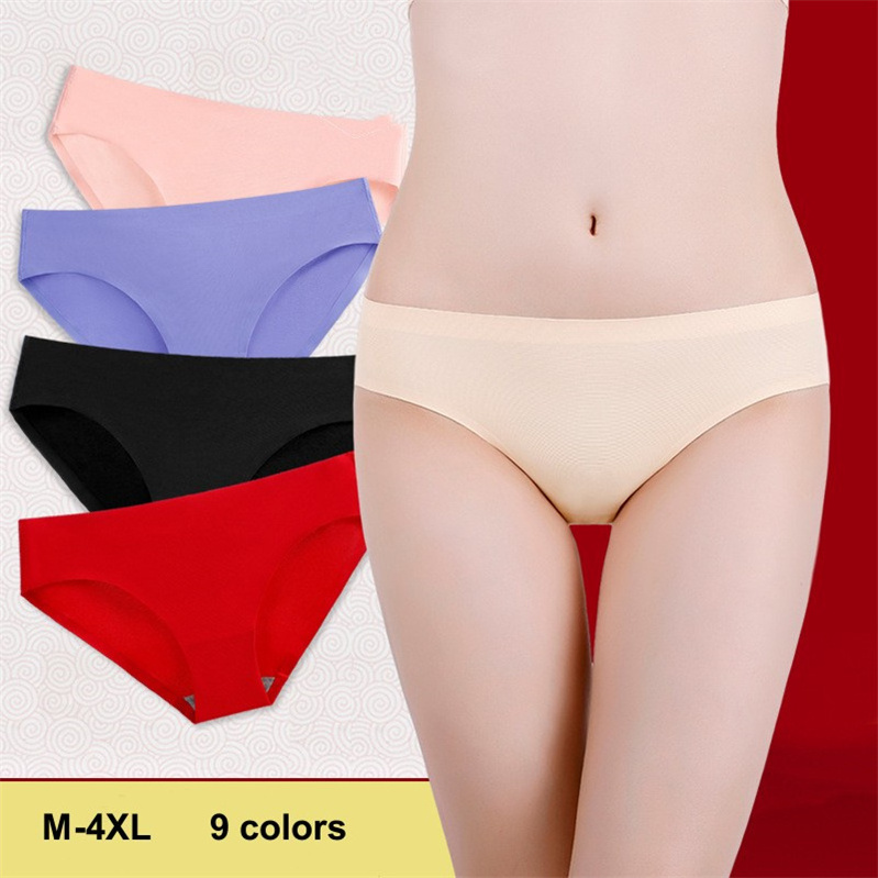 2024 Woman Seamless Women's Panties Thong Low Waist Secret V Letter G String Lingerie Brief Seamless Panty Women Ice Sil