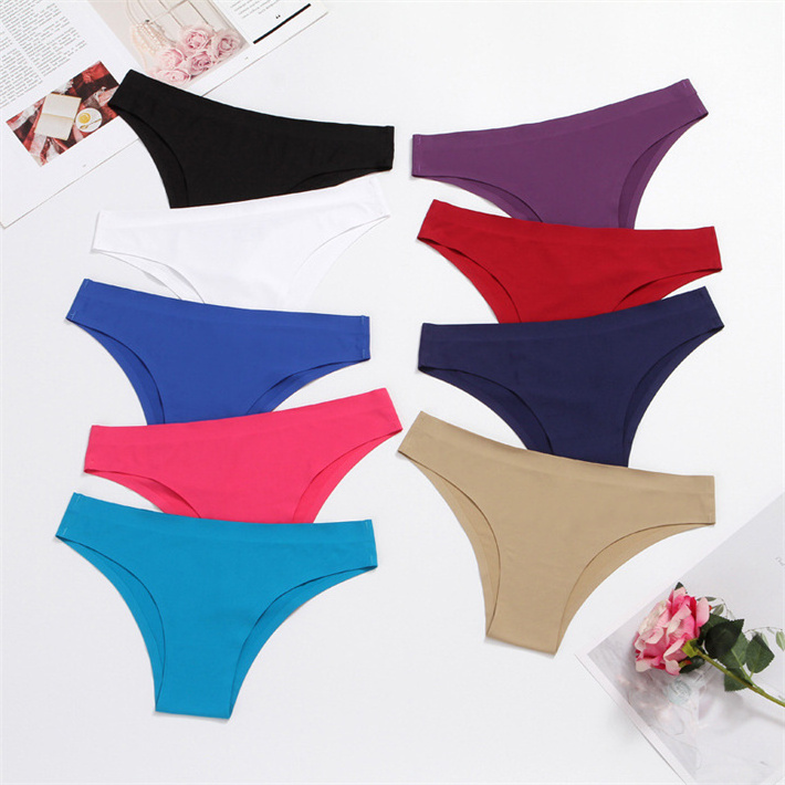 S-XL 9 color Women G String Thongs low Waist Sports Panties Ladies' Seamless Underwear Erotic Panty T-back