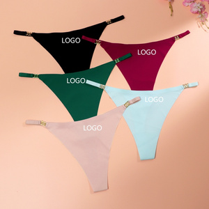 2024 Low MOQ Customized Logo Sexy Women's Underwear sexy seamless women's thong Victory's Secret Panties g string