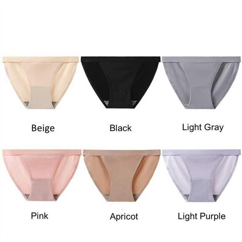 Free Sample 4XL Seamless Ice Silk Underwear Seamless Traceless No Show Ice Silk V Shaped Tanga Panties Underwear Women Sexy G-St