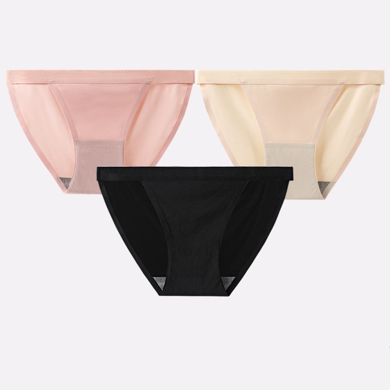 Free Sample 4XL Seamless Ice Silk Underwear Seamless Traceless No Show Ice Silk V Shaped Tanga Panties Underwear Women Sexy G-St