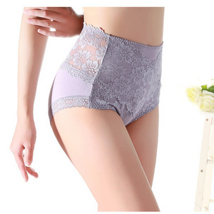 XL-3XL Quality Fat Women Comfortable Big Butt Brief Lace High Waist Female panties Plus Size Women's underwear 100KG