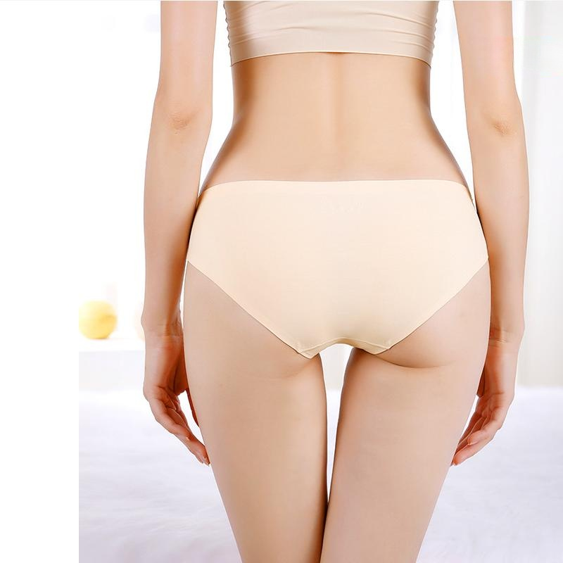 2024 Woman Seamless Women's Panties Thong Low Waist Secret V Letter G String Lingerie Brief Seamless Panty Women Ice Sil