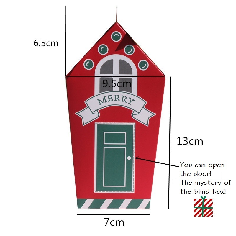 New Christmas House Shape Candy Boxes Christmas Gift Box Cookie Packaging box