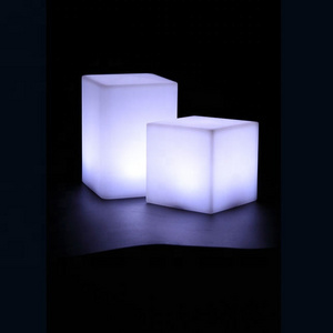 10CM PE RGBW colour garden lights led solar cube with waterproof for indoor or outdoor