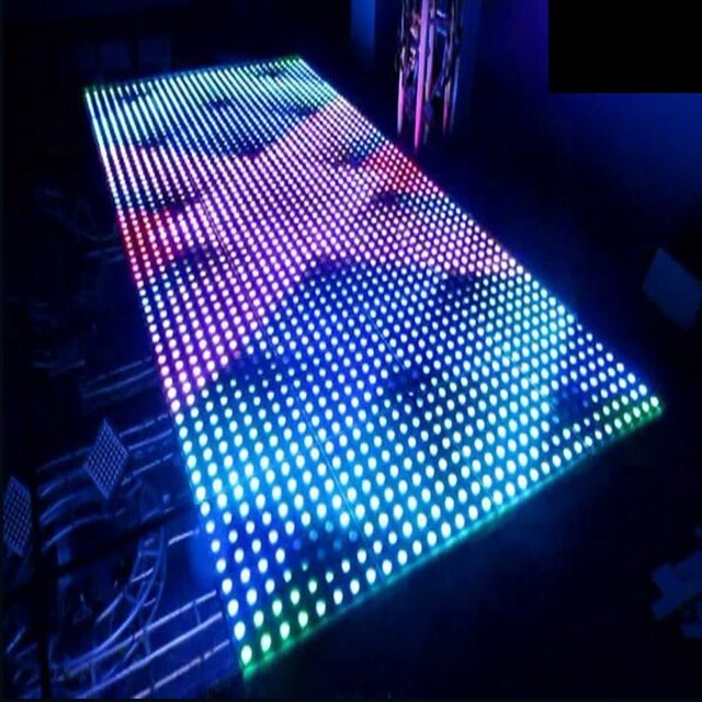 Customized 16x16ft Indoor or outdoor Dancing Black Magnet Digital Led Dance Flor Tile