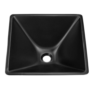 Taper bowl shape above counter installation type bathroom hand wash tempered glass basin