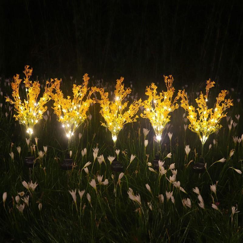 Factory clearance sales Solar rape flower Outdoor garden lights simulation flower lights Solar garden lights Solar floor