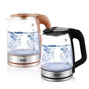 Premium brand RAF Hot domestic glass   2.2L large capacity inner wall label kettle