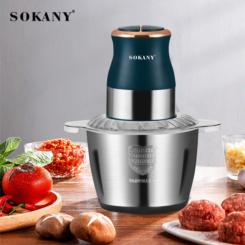 Premium Brand 7013 3L5L6l 10l Electric Stainless Steel SOKANY Pounding Machine Food Processor Chopper Meat Grinder