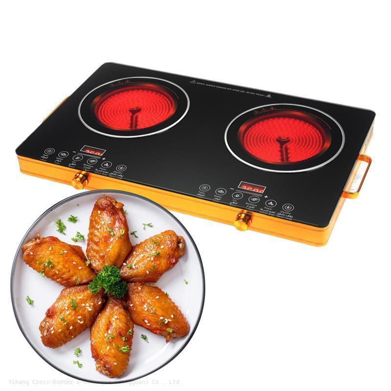 Hot Sale Small kitchen appliances electric, infrared ceramic cooker digital control with two handles easy to clean no radiation/