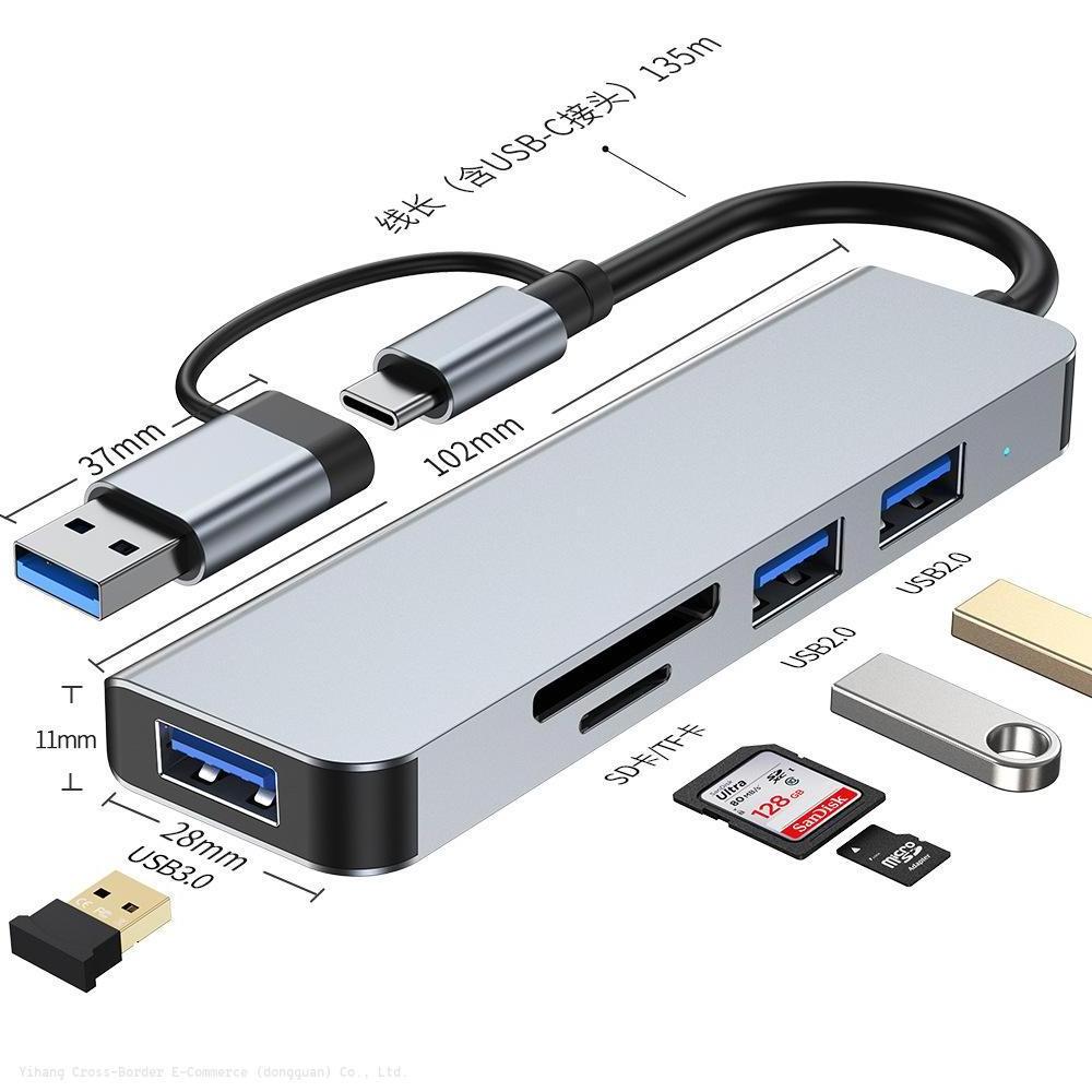 Hot Sale cross-border USB c hub Extender 3.0 Docking station Type-c Docking station PD multi-function hub for computers