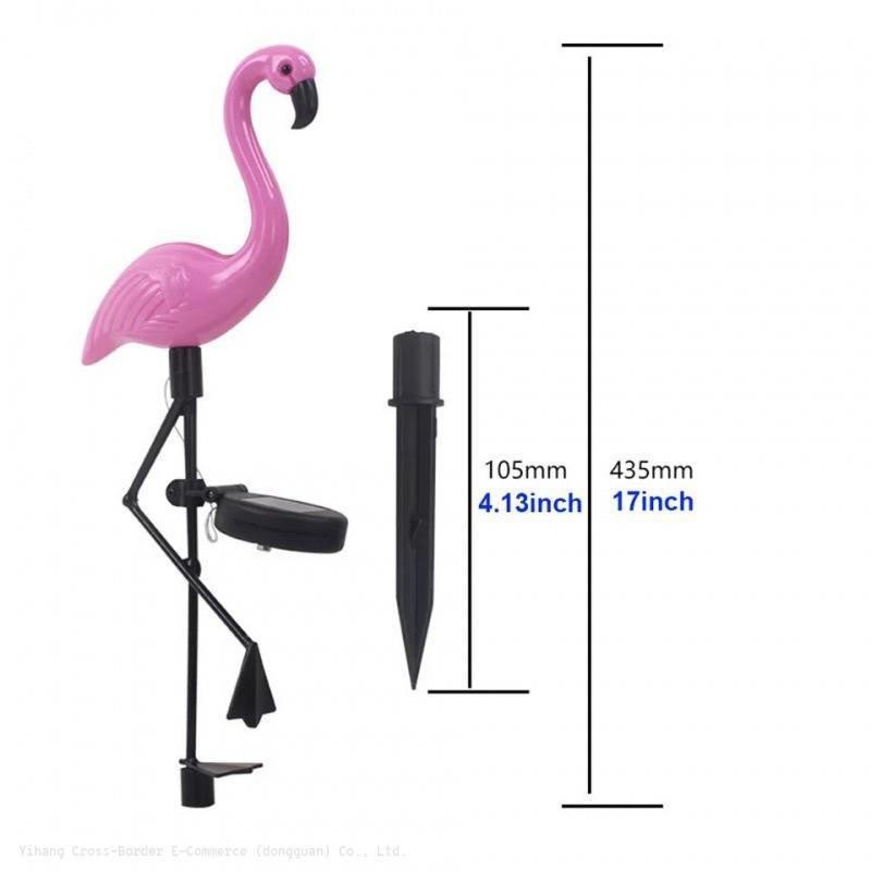 Factory clearance sales Cross-border outdoor Solar Flamingos - Drag three Ping lights Landscape lights decorate outdoor Villa ga