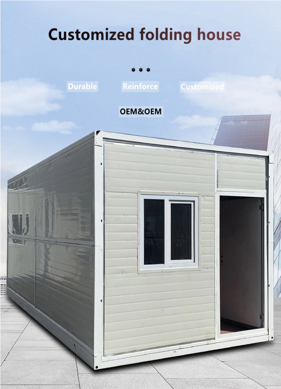 Prefabricated Building Container Office Prefab Shipping Collapsible Foldable Container House Folding Container