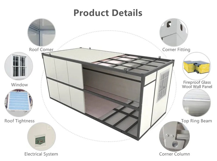 Prefabricated Building Container Office Prefab Shipping Collapsible Foldable Container House Folding Container