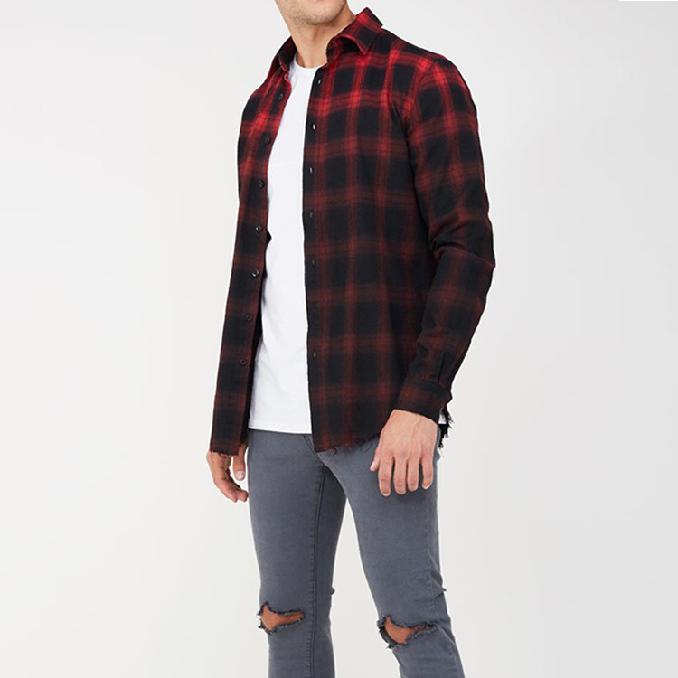 New Arrival Wholesale Checked Faded Shirt For Men