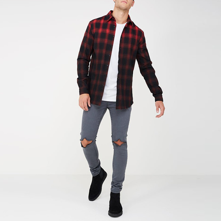 New Arrival Wholesale Checked Faded Shirt For Men