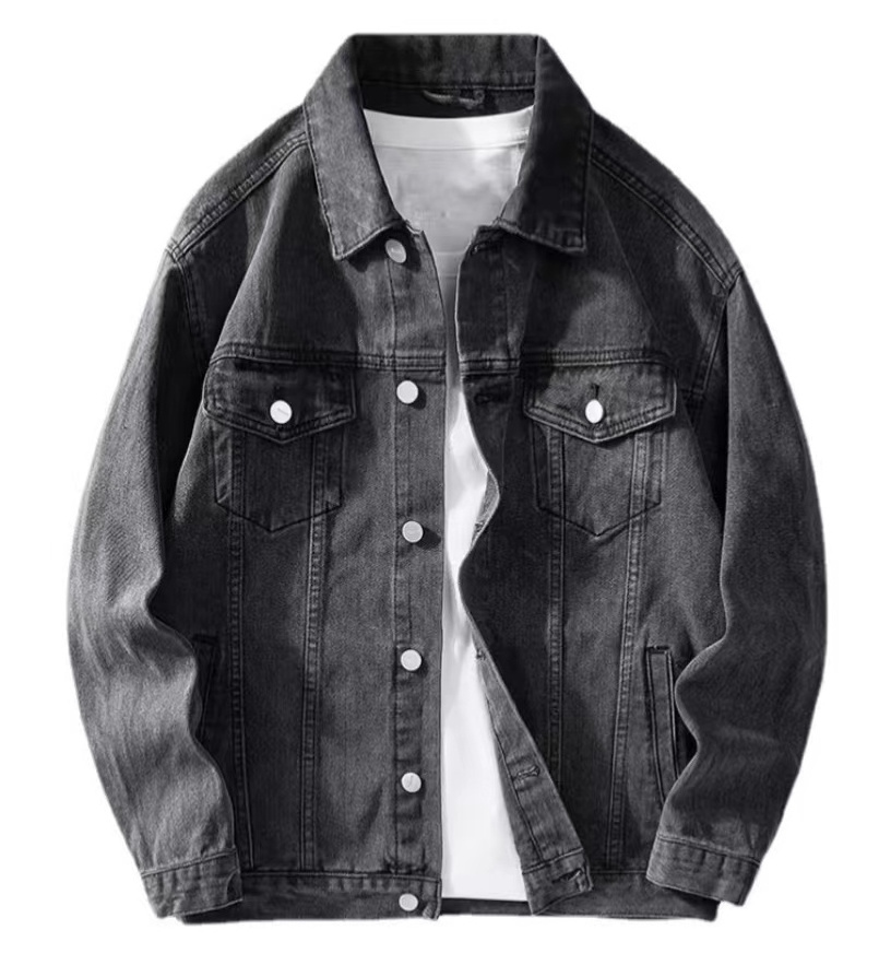 Men's Simple Style Denim Jacket New Denim Casual Jacket With Metal Buttons