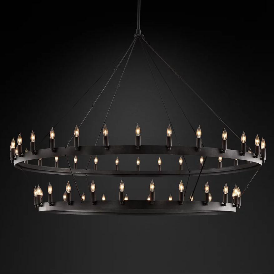 Custom Post-Modern Retro House Hold Simplicity Fashion Bedroom Hotel High-end Black Chandeliers Pendants Light