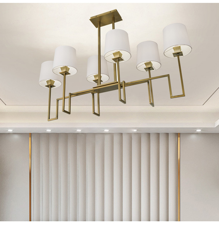 Custom Lighting Fixtures Decorative Pendant Light Kitchen Island Linear Brass Hall Meeting Room Luxurious Chandelier