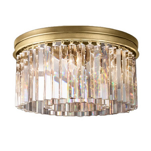 Flushmount Collection Modern Luxury Hotel Hallway Bedroom Living Room Brass Ceiling Lamp Crystal Ceiling Lights