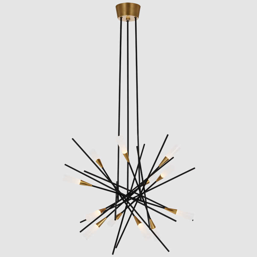 European and american modern custom luxury pendant lighting antique brass sputnik chandelier