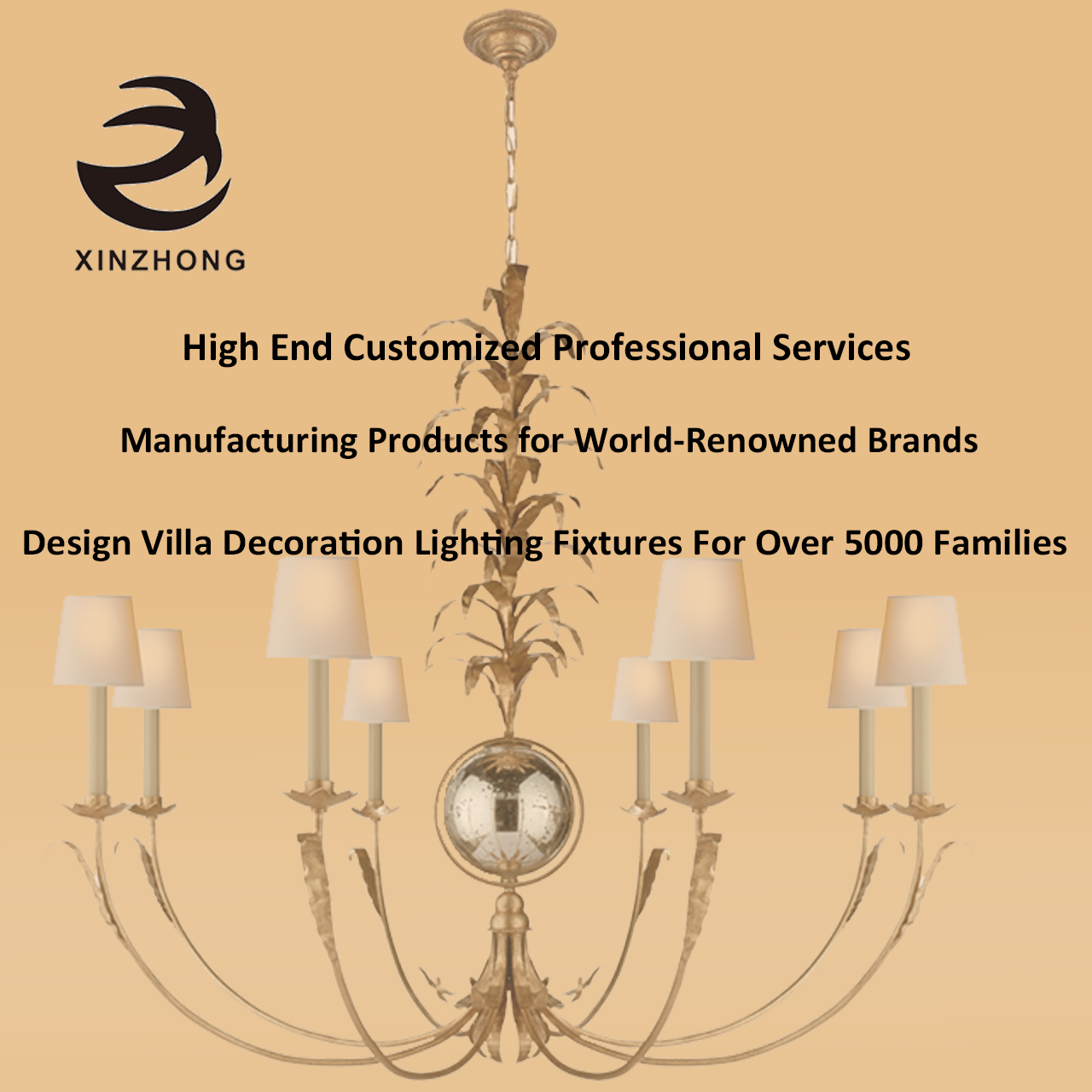 Custom living dining room bedroom home hotel pendant lights lighting fixtures black led gold luxury modern brass chandelier