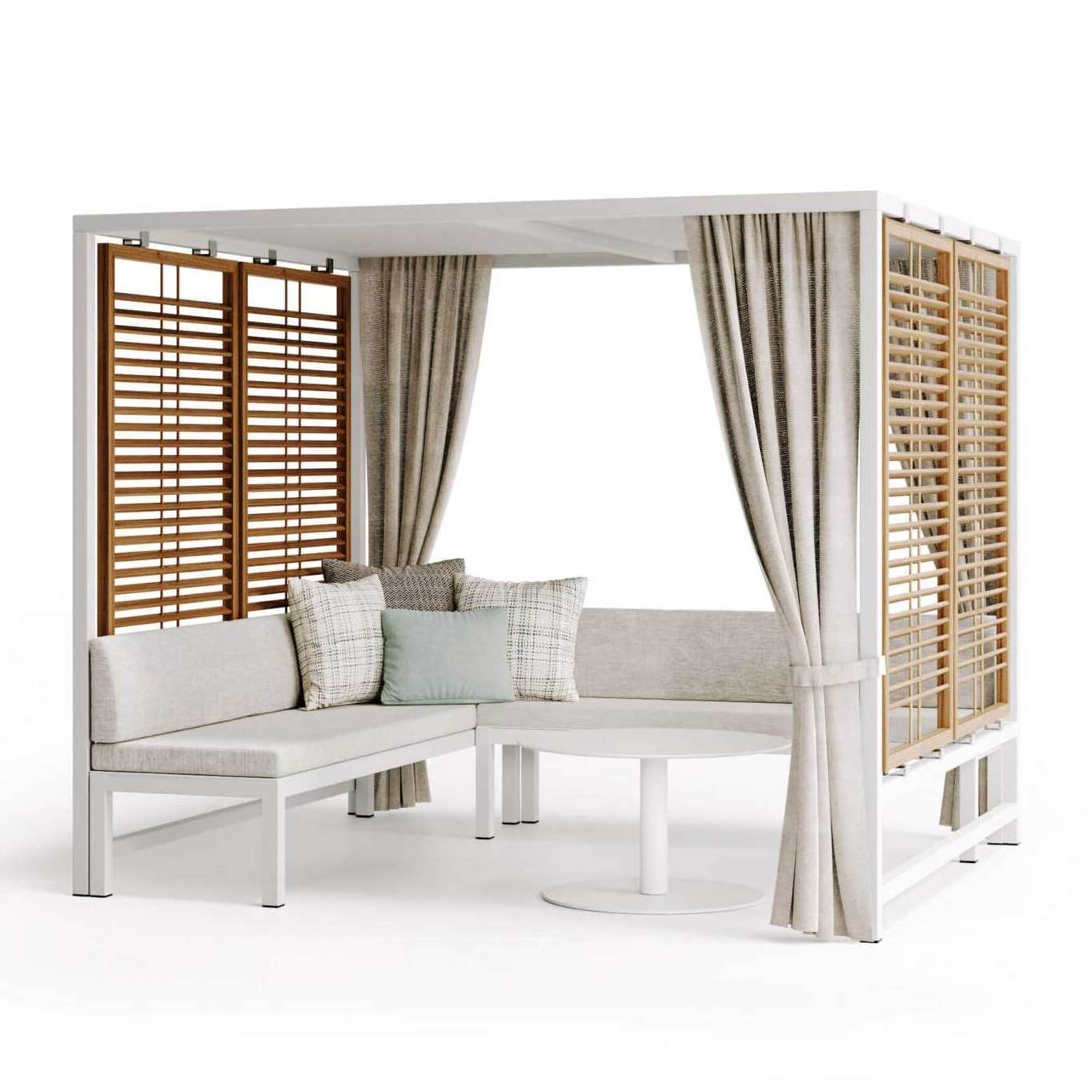 Canopy bed daybed waterproof cushion outdoor furniture with gazebo lounge cabana chaise daybed  aluminum frame  sunbed's cushion