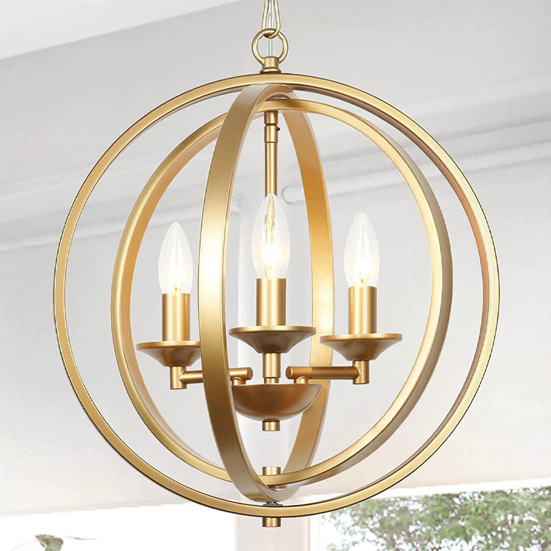 Custom American Country Pendant Light Living Room Simple Ball Kitchen Island Candle Chandeliers Pendants Light