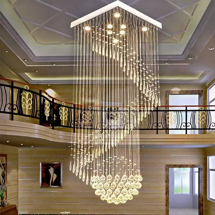 Round shape Ceiling Lamp living room crystal Chandelier ball restaurant crystal Pendant Lights K9 hanging wire light Chandelier